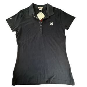 Antigua New York Yankees Navy Blue Ladies Golf Shirt NWT